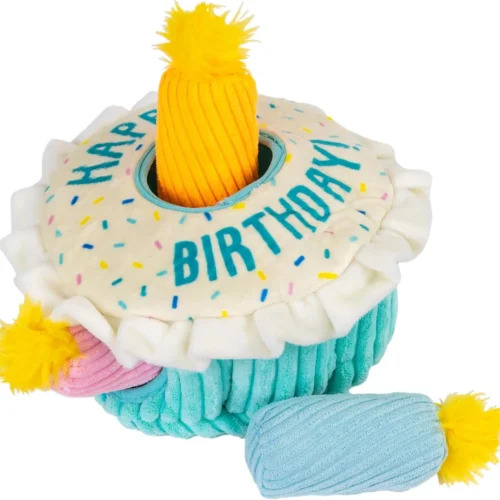 Birthday Cake Plush Puzzle Toy for Dogs
